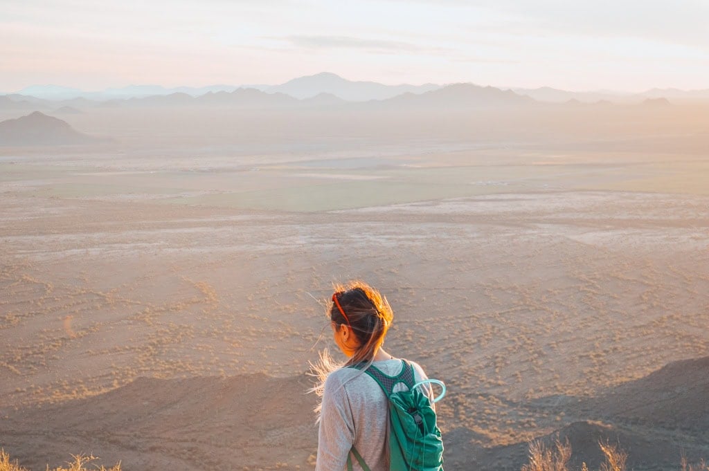 me hiking on a mountain in Arizona
