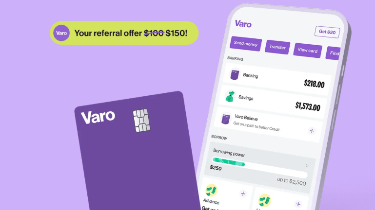 Varo Money, $150 Signup Bonus Through Referrals (Ends 7/15)